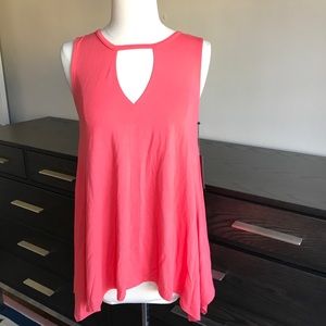 Vince Camuto NEW Coral Sleeveless Cutout Tank Top